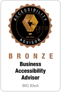 Bronze Level Business Accessibiltiy Advisor Badge for BIG IdeA