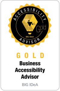 Gold Level Business Accessibiltiy Advisor Badge for BIG IdeA